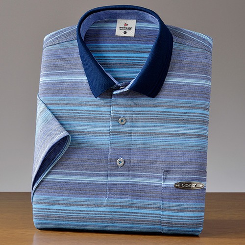 日本製 先染グラデーションポロシャツ