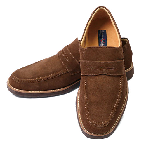 金谷製靴 カネカ 超撥水スエードカジュアルローファー 4E 2210