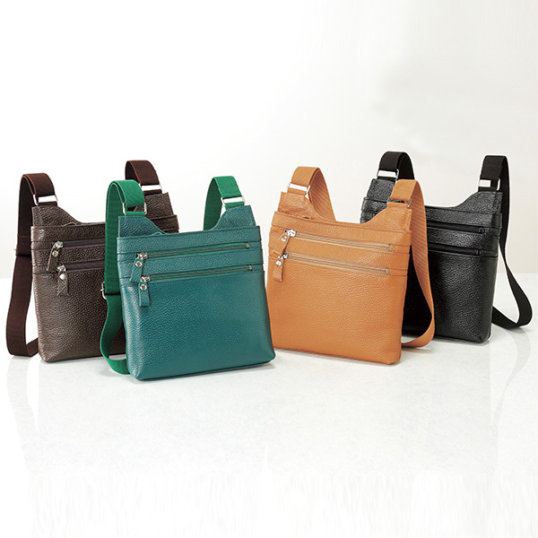 姫路レザー 牛革使いコンパクトボディショルダー