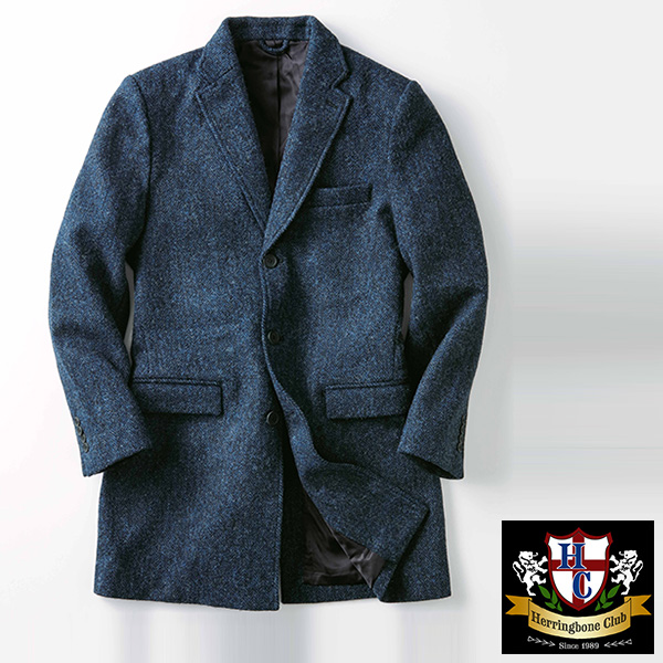ハリスツイードチェスターコート