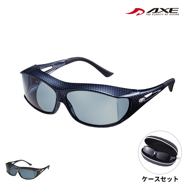 メガネの上からでも使用でき、180度以上の視界を確保する「AXE