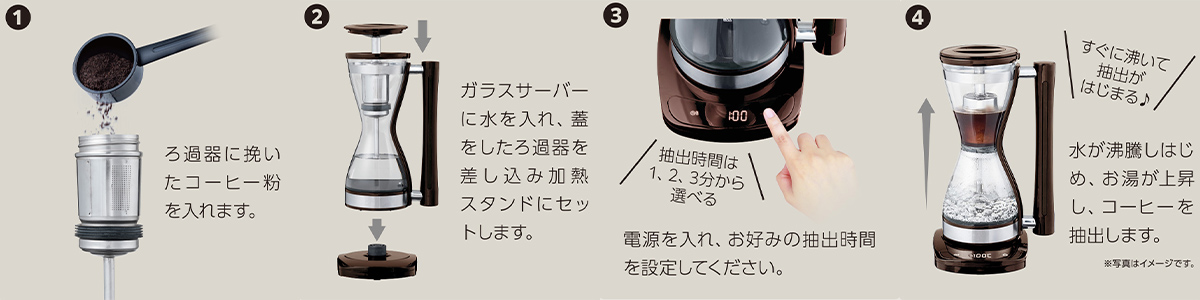 まさに喫茶店の味。視覚と味覚で楽しむサイフォン式コーヒーメーカー