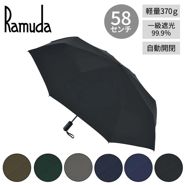 市原 Ramuda 遮光遮熱 自動開閉 オールシーズン 折りたたみ傘 ミノテック