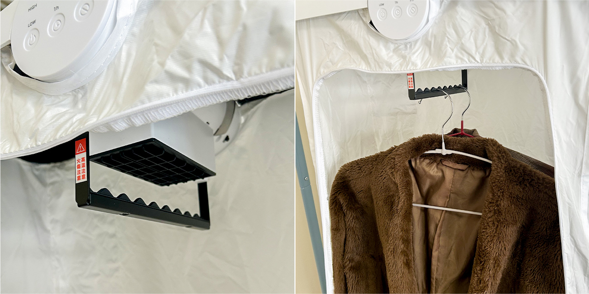 A4サイズの超コンパクト衣服乾燥機。必要な量を素早く乾燥