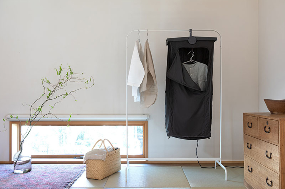 A4サイズの超コンパクト衣服乾燥機。必要な量を素早く乾燥