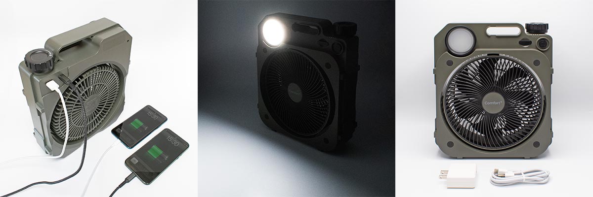 「暑さ対策×防災用品」頼りになる充電式薄型送風扇