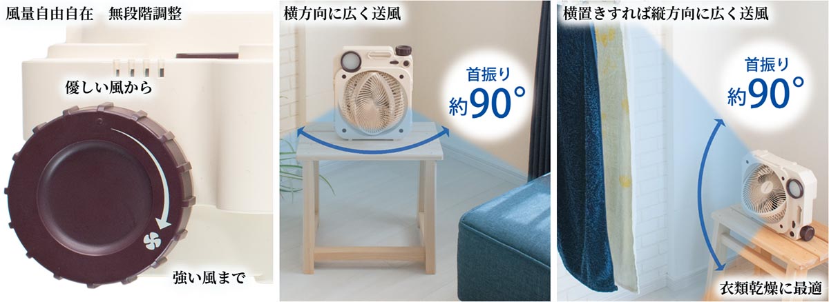 「暑さ対策×防災用品」頼りになる充電式薄型送風扇