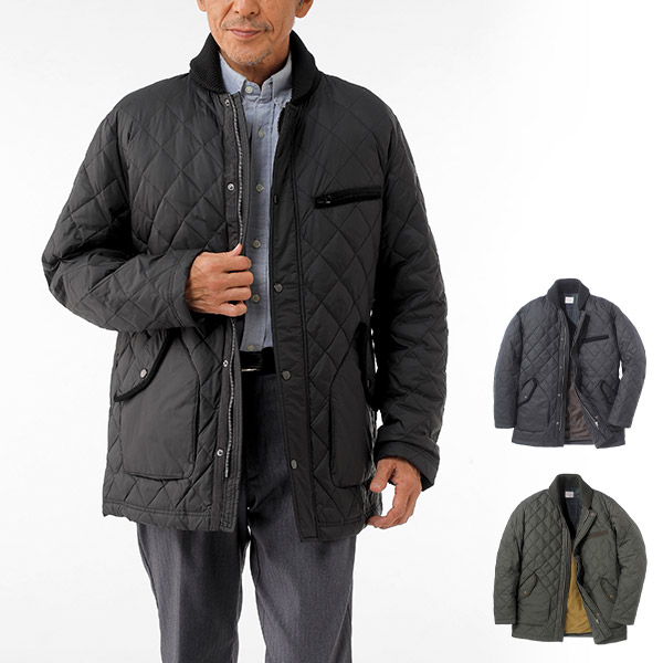 UNITED 撥水リブカラーキルトダウンジャケット