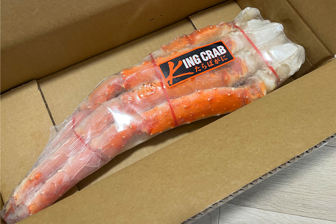 カニの王様「たらばガニ」殻付きだけど簡単に食べられて大満足!