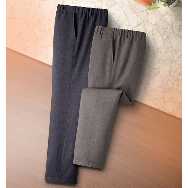 日本製 ナノヒーティング裏起毛パンツ 2色組