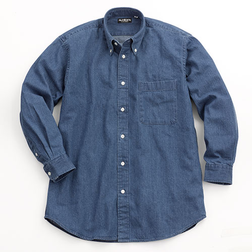 逸品倶楽部 デニムボタンダウンシャツ