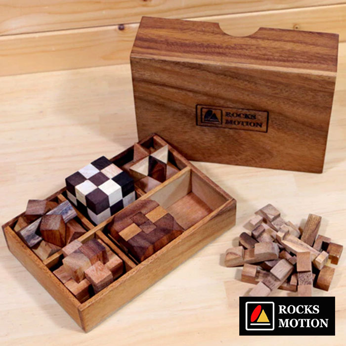 Rocks Motion ロックスモーション 6ウッドパズルセット RM-6 1セット（6個入り）