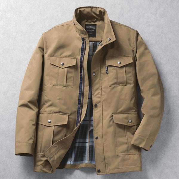 洗練の裏チェック柄軽量フィールドジャケット 1着