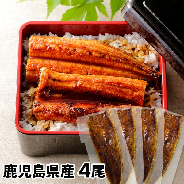 大新 鹿児島県産 こだわりうなぎ蒲焼 4尾 1セット：長焼き110g×4
