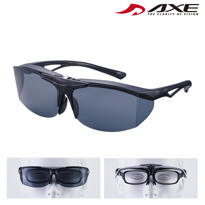 アックス AXE（アックス） 跳ね上げ式 オーバーグラス スモーク FU-604PCS