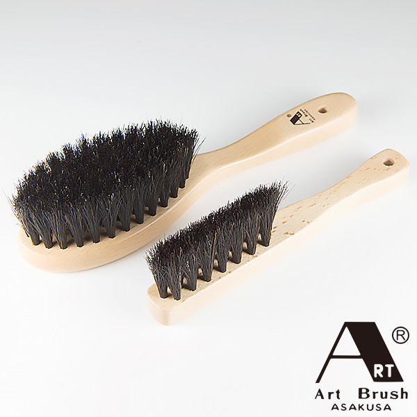 浅草アートブラシ 薄毛用ヘアブラシ かみだのみ 大小セット 1セット