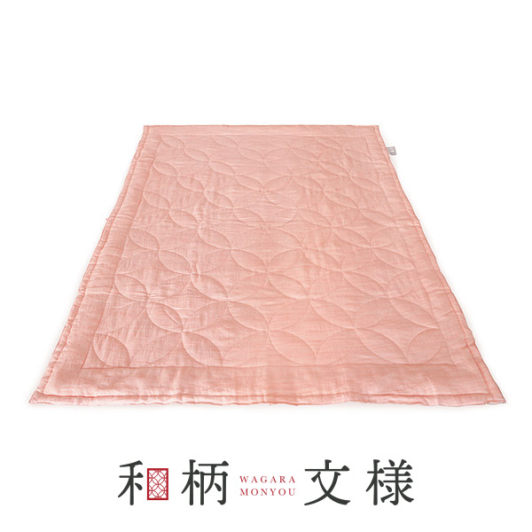 アウトレット】丸三綿業 和柄文様 本麻夏掛けふとん 七宝 シングル