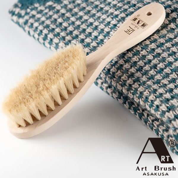 アートブラシ カシミヤ ウール 洋服ブラシ セット アートブラシ社 最高級カシミヤ用洋服ブラシ 優美 桐箱入り B000103