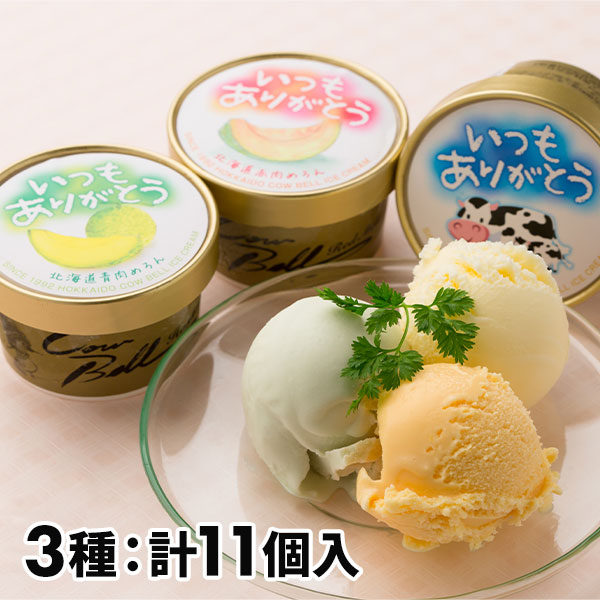 カウベル大樹 いつもありがとう北海道アイスセット 3種セット11個入 1